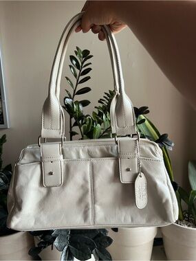 Linea Verdi Off White Leather Bag